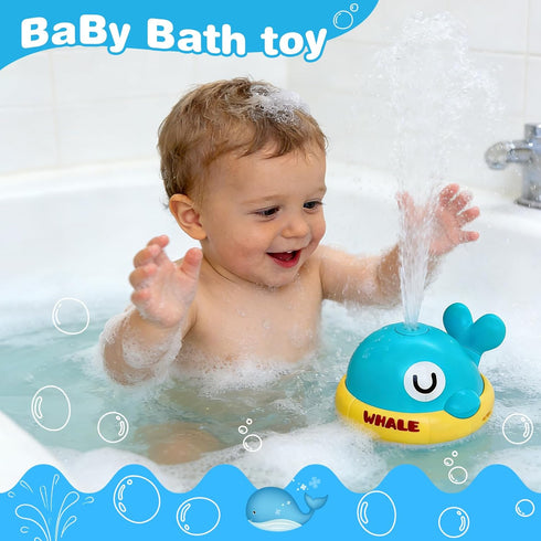 1-3, 1 2 3 Light Up Whale Sprinkler Baby Bath Toys for Kids Ages Pool Water Toys for Toddlers Bathtub Fountain Toys