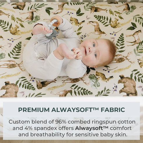 2 Pack Pobibaby - Premium Fitted Baby Boy Crib Sheets for Standard Crib Mattress - Ultra-Soft Cotton Blend, Safe
