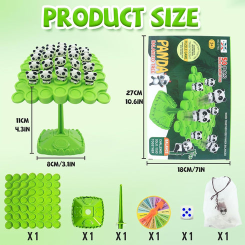 kykake Panda Balance Game Toys,Balance Game Tree Two-Player Parent-Child Interactive Family Tabletop Puzzle Montessori