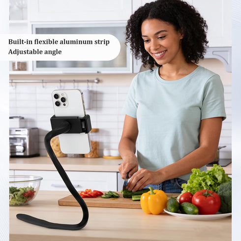 Eiodoni Stroller Phone Holder, Adjustable Flexible Cell Phone Holder, Portable for Stroller with Non-skidding Arm Grip