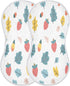 YETTASBIN Strawberry Leaves Muslin Baby Burp Cloth, Super Soft Absorbent Cotton Burp Rag Baby Bibs Feeding Cloth