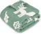 BORITAR 3D Fox Baby Blanket, Soft Warm Cozy Jacquard Fleece Toddler Nursery Blanket for Boys Girls (30 x 40 Inch, Sage