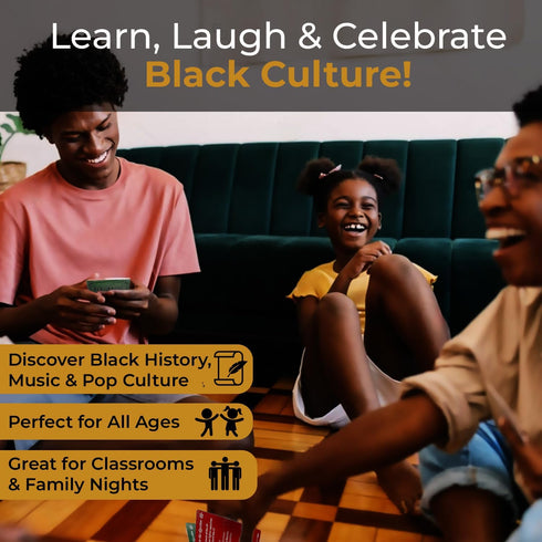Black Heritage Trivia Game Fun & Educational Family Card Game Celebrate African American Culture with Friends & Family