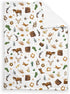 SqtmuHLuo 60x80inch Western Cowboy Baby Blanket for Boys Girls Gift Neutral Soft Flannel Cowboy Hat Boots Horse Cactus