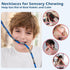Vanelioris Chew Necklaces for Sensory Kids and Adults, Chewy Necklace Sensory Toys for Nail Biting, Silicone Necklace