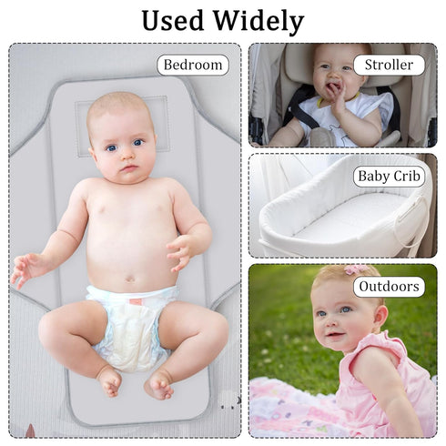 kimitimi Portable Diaper Changing Pad for Baby & Toddler Waterproof Foldable Baby Changing Mat Built-in Pillow, Travel