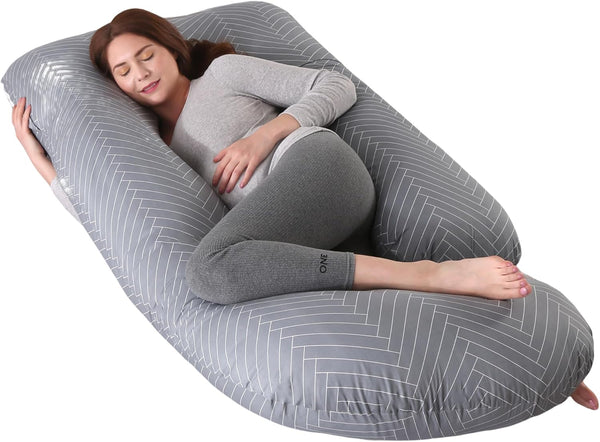 ALLOPERA Pregnancy Pillow, Full Body Maternity Pillow 57 inch, with Removable Washable Cover