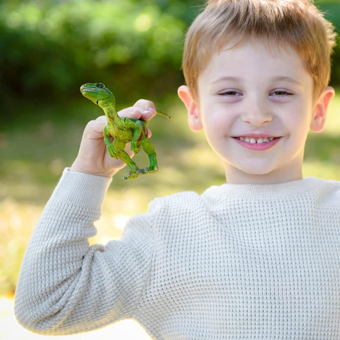 Gemini&Genius Velociraptor Dinosaur Toy for Kids - Moveable Jaw and Hands, Detail Raptor Action Figure Gift for Kids