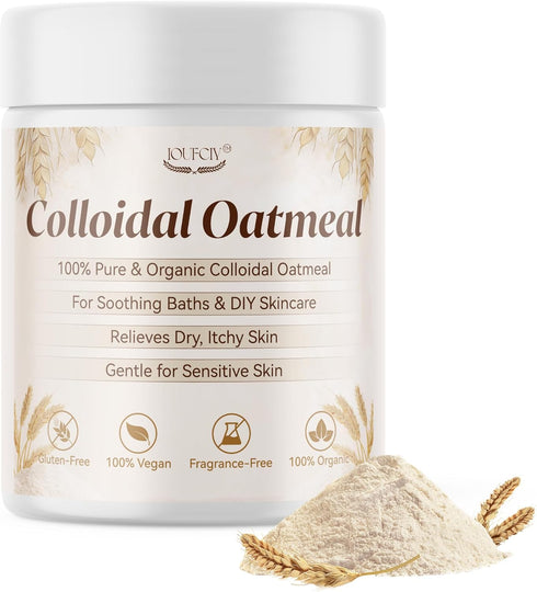 IOUFCIY Colloidal Oatmeal, 100% Pure Natural Colloidal Oatmeal Powder for Itchy-Feeling, Dry, Sensitive