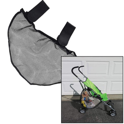 Evelots 2 Pack Bike/Stroller Storage Bag, Side Sling with Hook & Loop, Durable Polyester, Black