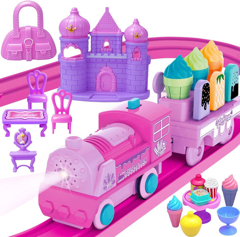 wagkew Tracks Car Toys Set for Age 2 3 4 5 6 7