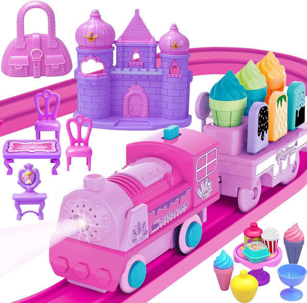 wagkew Tracks Car Toys Set for Age 2 3 4 5 6 7