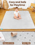 50x50 Tummy Thickened Baby Play Mat for Floor, Foam Playpen Mat, Easy to Wipe Clean, Non-Slip Bottom Time Mat, Easy