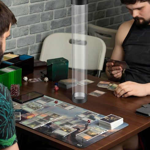 8 16.14 Inch Barydat Pcs Playmat Tube Round Compatible with MTG Play Mat Holders Playmat Case TCG Clear Artwork Tube