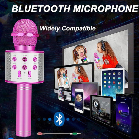 Karaoke Machine Microphone for Kids, Toddler Microphone for 3-12 Year Old Girls, Birthday Gifts and Toys