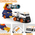 Dwi Dowellin Truck Toys for Kids, 28" Large Car Toys Include 4 Racing Cars + 6 Balls, Light & Sounds, Ejection &
