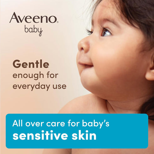 Aveeno Baby Sensitive Skin Bubble Bath with Oat Extract, Tear-Free, 19.2 fl. oz
