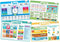 Merka Kids Placemat for Dining Table, 4 Pack Educational Placemats, Silicone Reusable & Wipeable