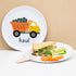 Set 4 Bulldozer, Tiny Expressions - Construction Plates for Toddlers - of Melamine Plates for Kids - Excavator, Cement
