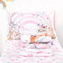 Set 4 Set Hooyax Toddler Bedding for Girls - Piece Rainbow Toddler Comforter Includes Fitted Sheet, Comforter
