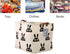 Square Storage Bins Canvas Collapsible Storage Basket with Handles - Organizer for Nursery, Kid's Toys & Laundry, Gift