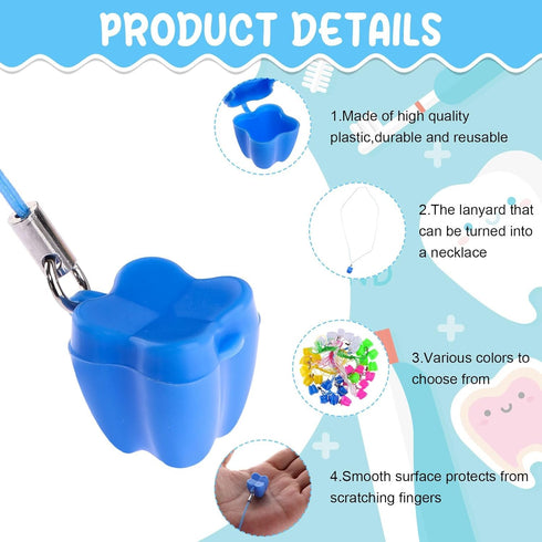 Haomian 200-Piece Tooth Saver Necklaces Tooth Necklace Little Box for Lost Teeth Milk Teeth Storage Cases for Lost