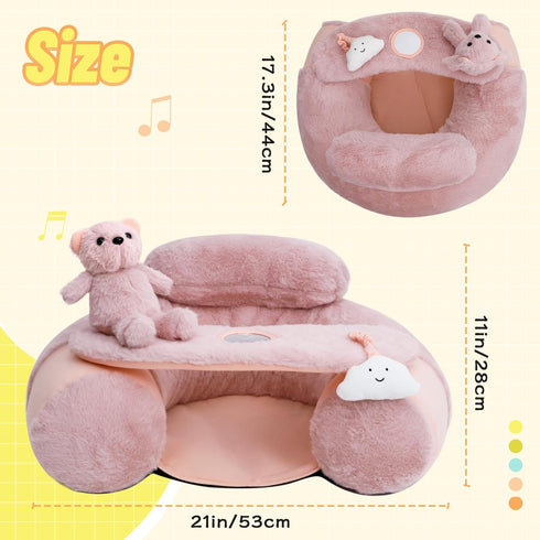 3-36 KAKIBLIN Baby Sit Me Up Seat, Inflatable Baby Seat with Cover for Babies Months,Portable,Inflatable Sit & Play
