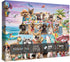 Funny Dog Puzzle Beach Dogs 1000 Pieces for Adults, Animal Jigsaw Puzzles for Vacation, Holiday Puppy Bulldog Decor