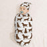 Sets Brown Labrador Retriever Dog Newborn Swaddle Blankets Hat Soft Baby Receiving Blanket Swaddle Sack for Baby Shower