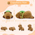 Mommy 4 Backpack SQEQE Capybara Stuffed Animals with Babies Inside, Capybara Plush with & Babies, Cute Plushies