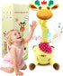 Pbooo Dancing Talking Giraffe Toy, Stuffed Animal Repeats What You Say, Electronic