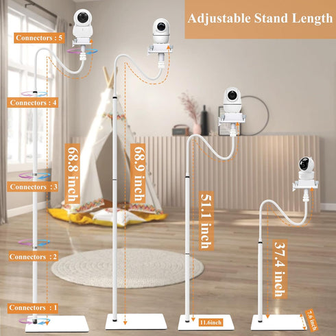 Derebir Pro/I/Momcozy/iFamily/OKAIDI/Blemil IPC100/Infant Baby Monitor Camera Floor Stand Holder Mount Compatible