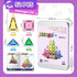 52PCS Set 3+ Mini Magnetic Tiles for Toddlers,Travel Magnetictile with Iron Case for Kids,Magnet Blocks Building Toys