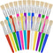 YGAOHF 24 Pcs Paint Brushes for Kids, Colorful Round and Flat Brushes, Easy Clean Toddler Paint Brushes