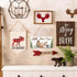 12x6 Uflashmi Wood Liitle Man Cave Sign, Woodland Animal Nursery Wall Decor for Baby Boys Room, Woodland Theme Nursey