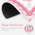 Gedgan 32.4x32.4 Inch Mahjong Mat - Elegant Bow & Lace Trim Design, Non-Slip Noise Reduction Rubber Base, Soft Pink