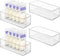 Hudgan 4 Pcs Storage Container Breastmilk for Fridge, Clear Organizer Bins for