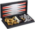 3 in 1 Magnetic Chess Checkers Backgammon Set, Folding Travel Games for Kids and Adults (Chess: Gold & Silver)