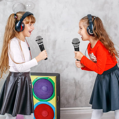 IMIKEYA Kids Microphone, Pretend Play Plastic Microphone for Birthday Favors, Costume Prop