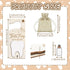 Tooth Fairy Door Hanger, Tooth Fairy Tooth Holder Kit with Money Slot Keepsake Bottle Burlap Pouch & Upgrade Night