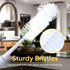 Superio Long Bottle Brush Scrubber, Blue and White Baby Bottle Brush with Rubber Grip Handle