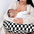 Cozy Set Nursing Pillow Cover & Toddler Blanket in Black Checkered for Boys and Girls