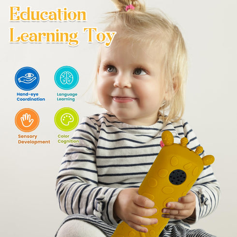 Soft Silicone Musical Teething Toys for Toddlers - Baby Remote Control Shape Molar Teether Gift