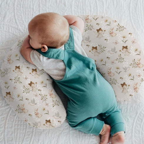 Boho Fairies Baby Nursing Pillow Covers for Boy Girl Cute Girl Bunny Bird Daisy Leaves Nursery Slipcovers