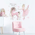 ROFARSO Cute Colorful Wall Stickers for Kids, Removable Decals for Nursery Baby Girls Bedroom Playroom (Ballet Girl