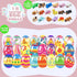 18 3D Pcs Easter Eggs with Print Animal Prefilled Easter Eggs with Toys Inside Easter Egg Fillers for Kids Boys Girls