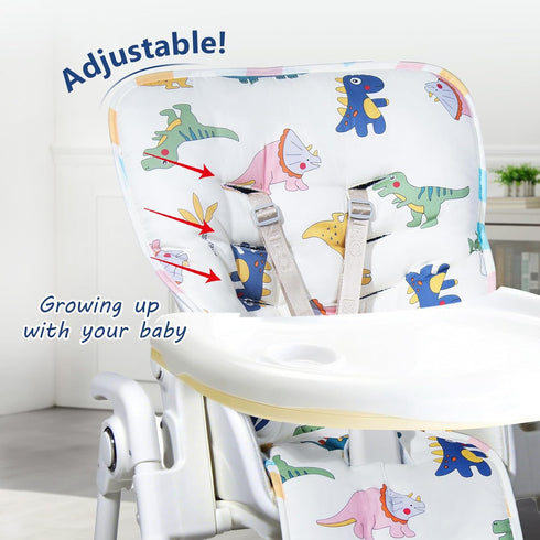 IPOZITO 3-5 Baby High Chair Cover, Machine Washable High Chair Pad, Soft Highchairs Covers for Baby, Protects from