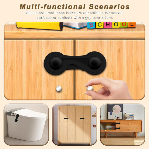 Locks-(10-Pack) Child Proof Cabinet - Child Locks For Cabinets And Drawers,Easy To Install (No Drilling) For Drawers