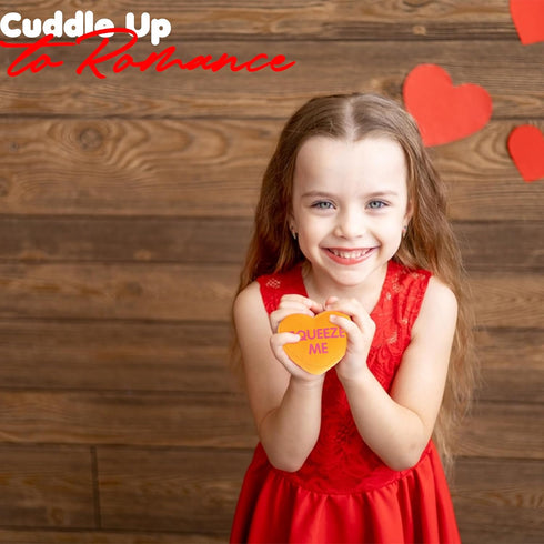 Fun Express 12 Pcs Plush Conversation Hearts - 4 inch, 4 Colors and Messages for Valentine's Day