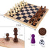 5-in-1 2 Glintoper Wooden Board Game with Reversible Boards for Chess, Checkers, Chinese Checkers, Snakes and Ladders